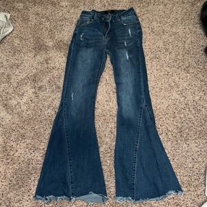 bell bottoms-size 8- mid rise flare- brand L&B.
